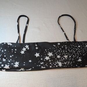 Black and White Starry Bikini Top